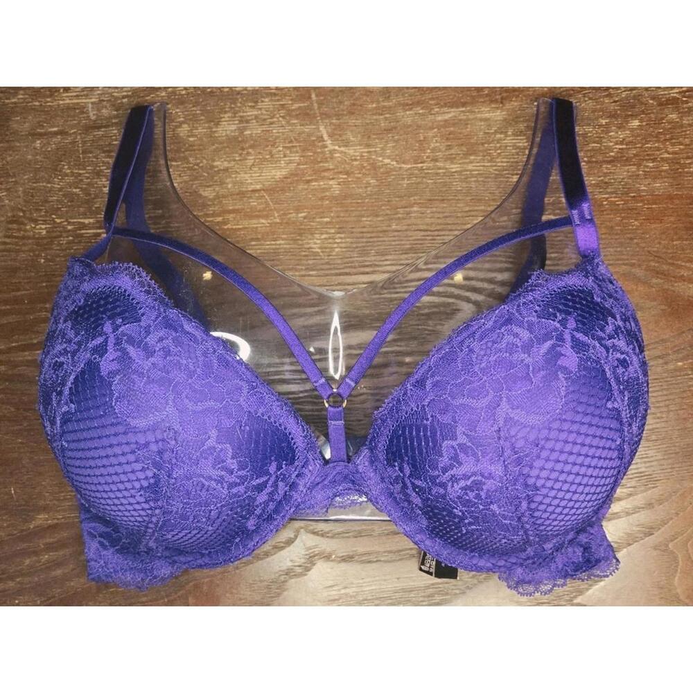 Victoria's Secret 36C *VERY SEXY* STRAPPY PUSH-UP BRA *Brilliant Purple*